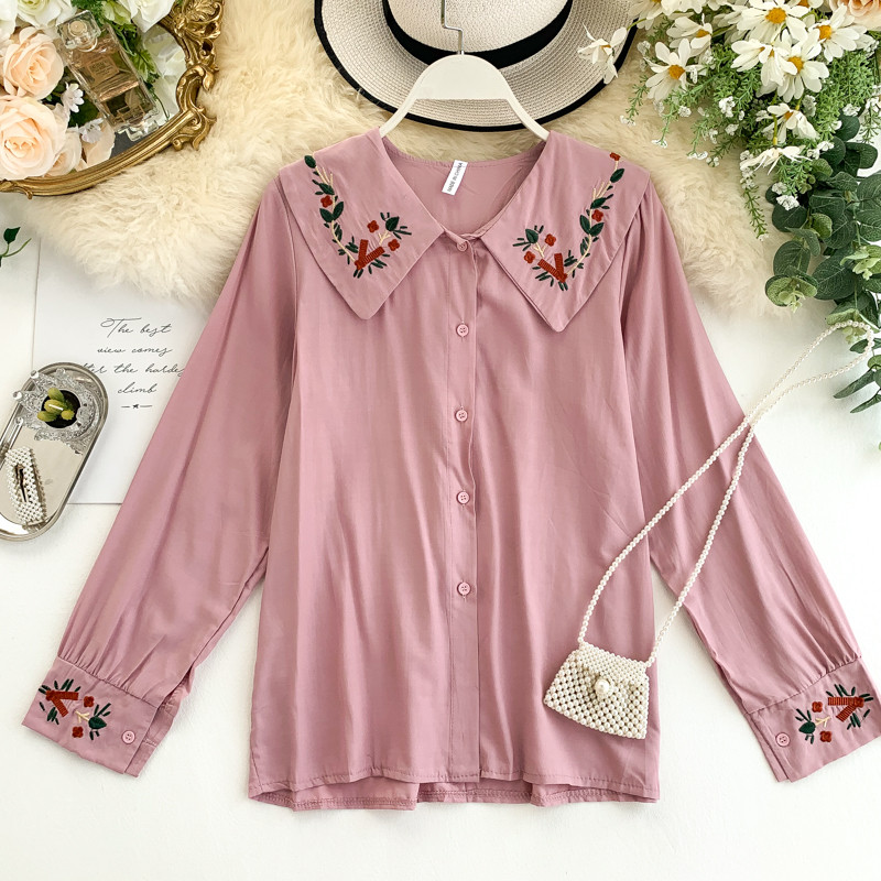 Modern női ing több színben hímzéssel