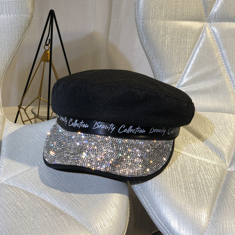 Új modell női sapka felirattal, szemellenzőn kövekkel több színben