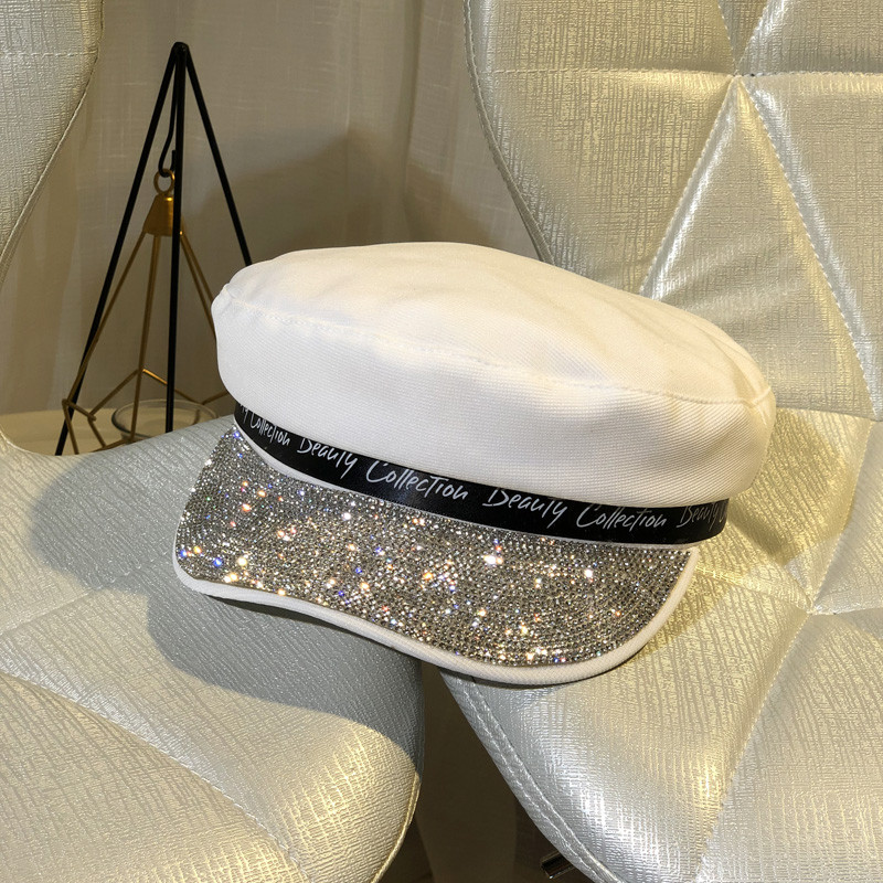 Új modell női sapka felirattal, szemellenzőn kövekkel több színben