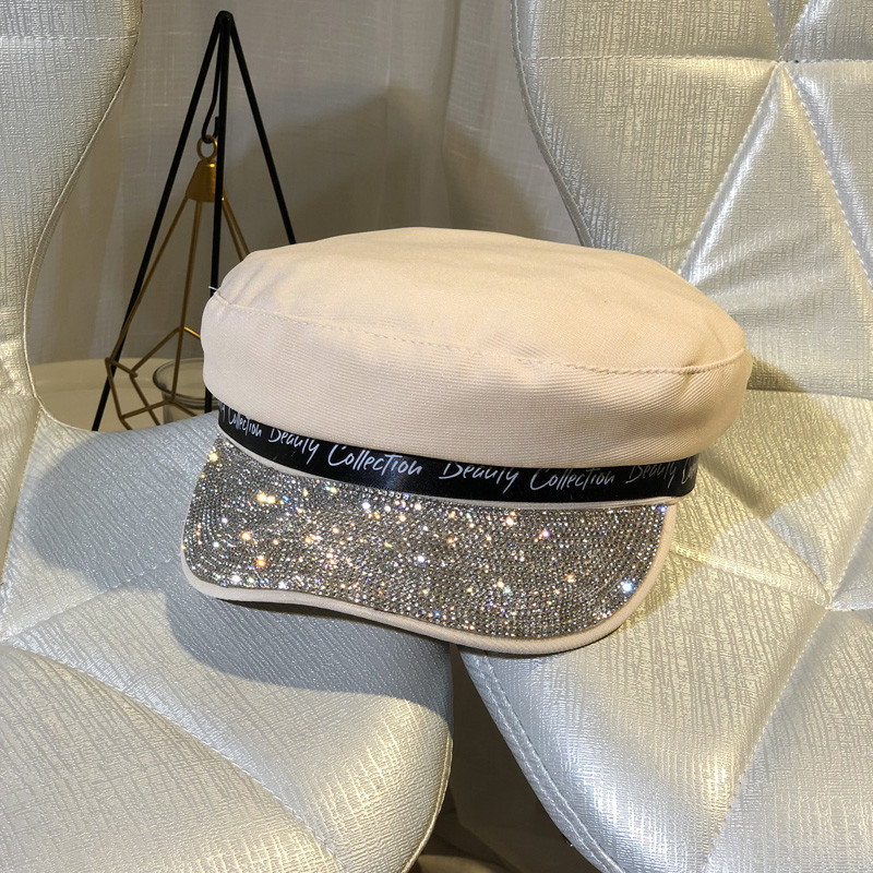 Új modell női sapka felirattal, szemellenzőn kövekkel több színben