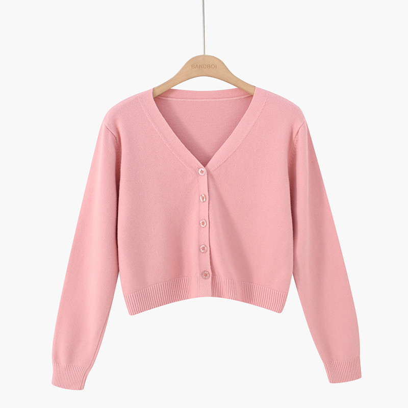 Cardigan de dama model nou cu nasturi si decolteu in V in mai multe culori