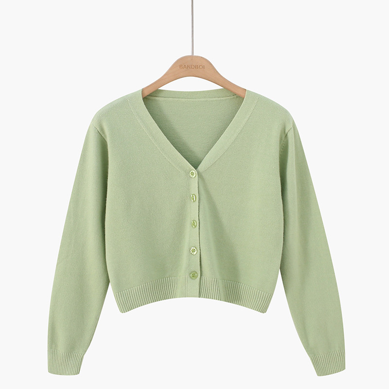 Cardigan de dama model nou cu nasturi si decolteu in V in mai multe culori