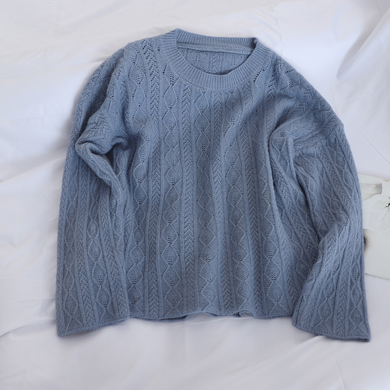 Casual γυναικείο πουλόβερ ευρύ μοτίβο σε διάφορα χρώματα