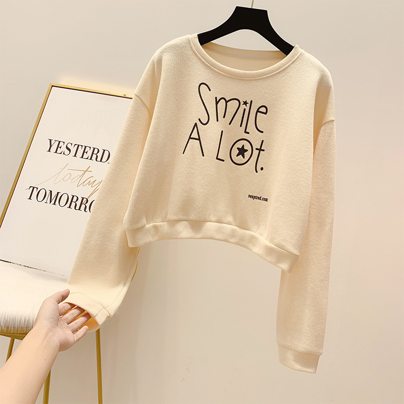 Μοντέρνα γυναικεία μπλούζα με επιγραφή με μακρύ μανίκι