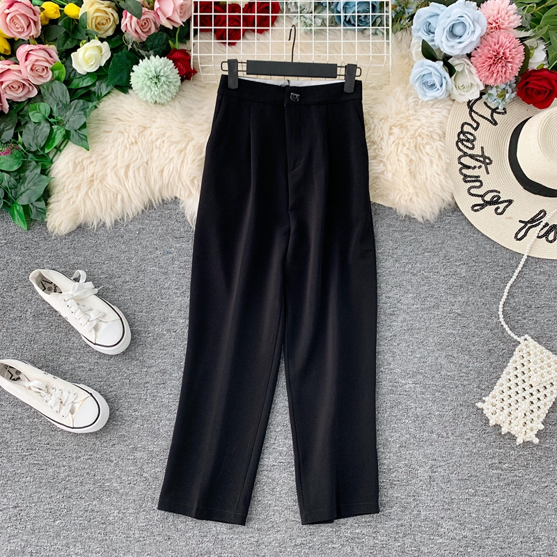 Μοντέρνα  γυναικεία παντελόνια  με ψηλή μέση σε διαφορετικά χρώματα