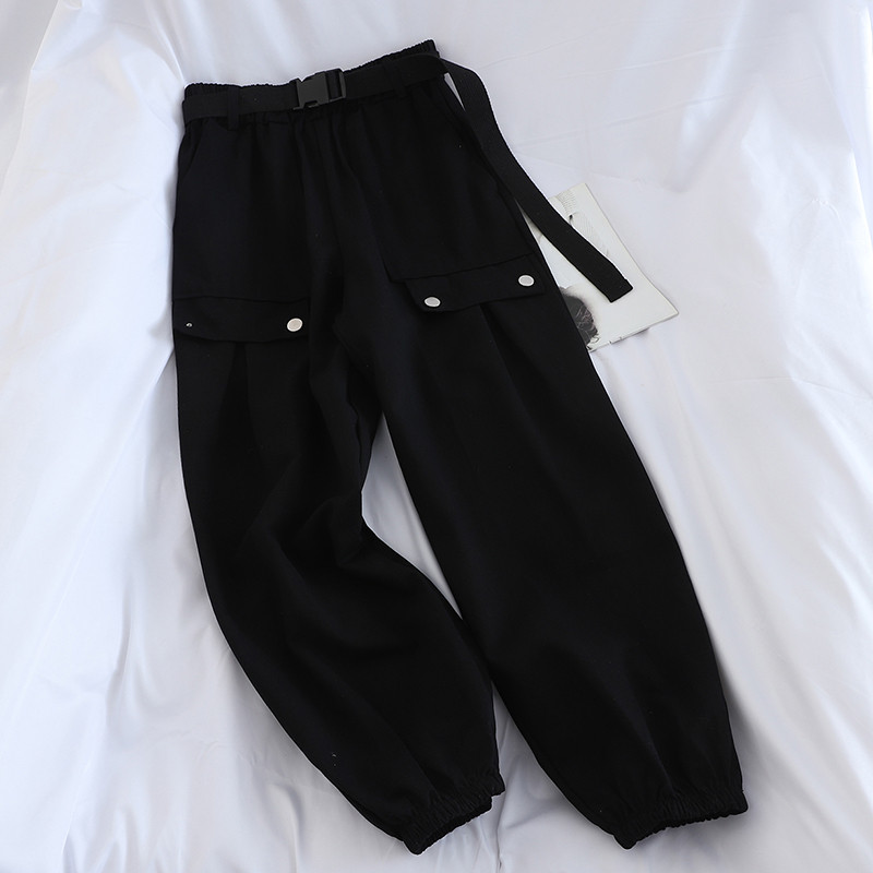 Ежедневен дамски панталон с висока талия и джобове в три цвята