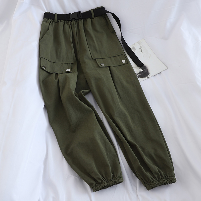 Ежедневен дамски панталон с висока талия и джобове в три цвята