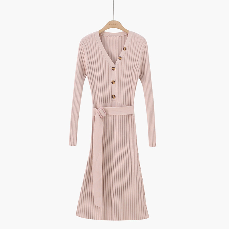 Új modell női ruha övvel és gombokkal több színben