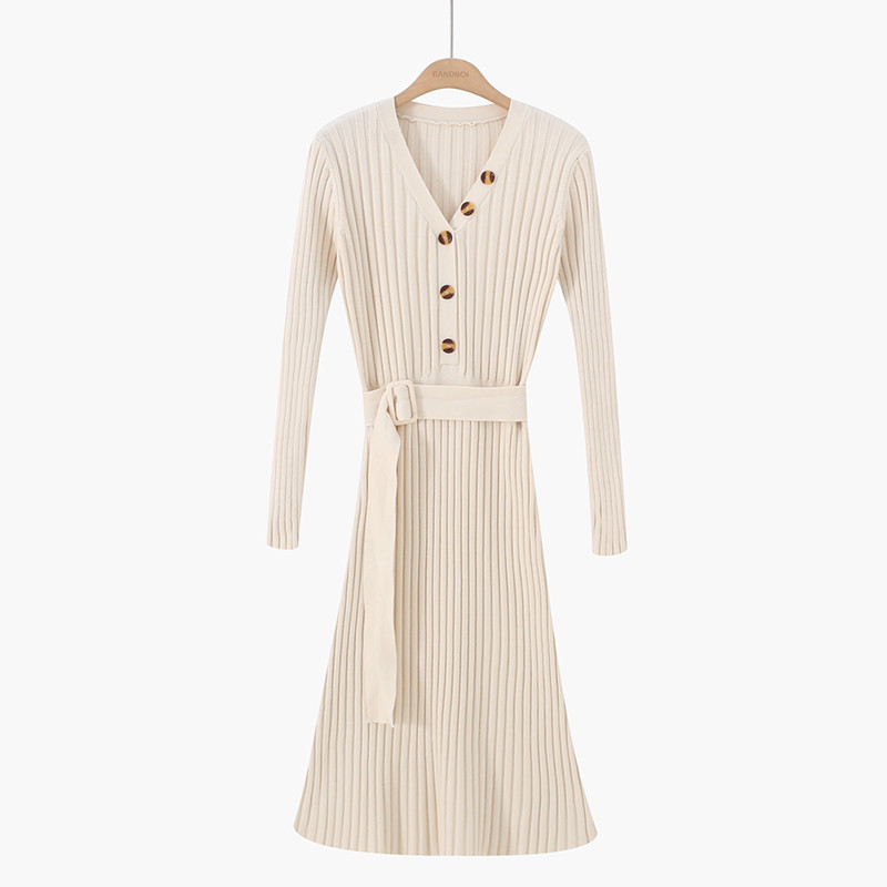 Új modell női ruha övvel és gombokkal több színben