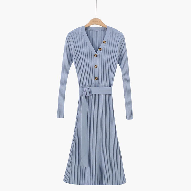 Új modell női ruha övvel és gombokkal több színben