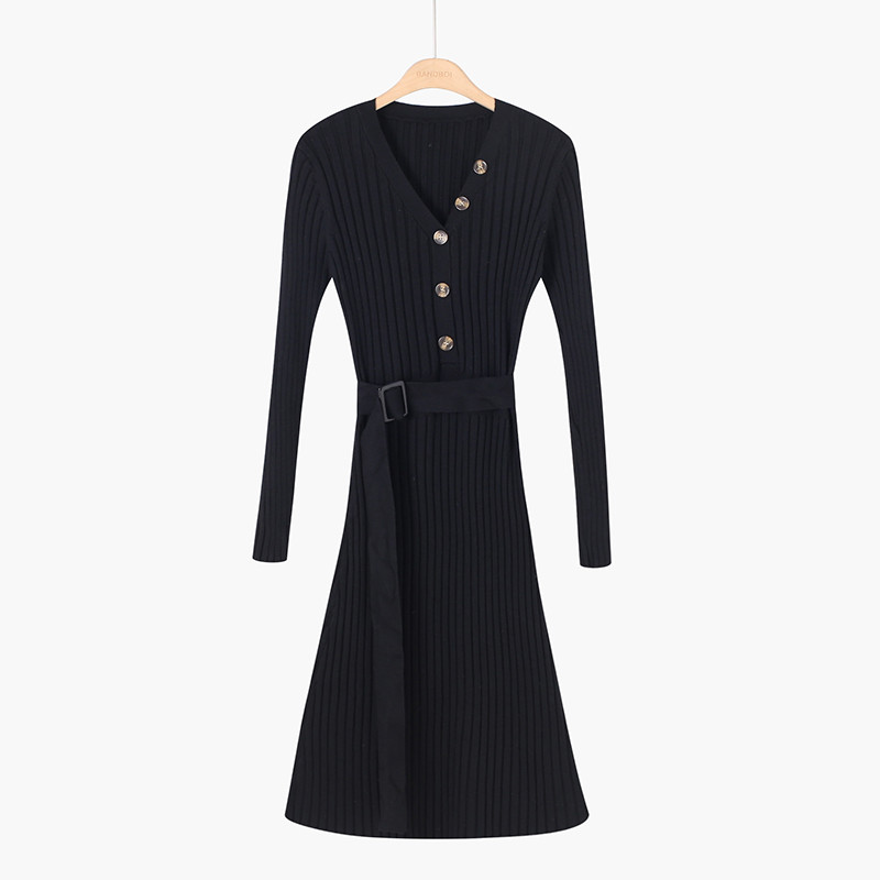 Új modell női ruha övvel és gombokkal több színben