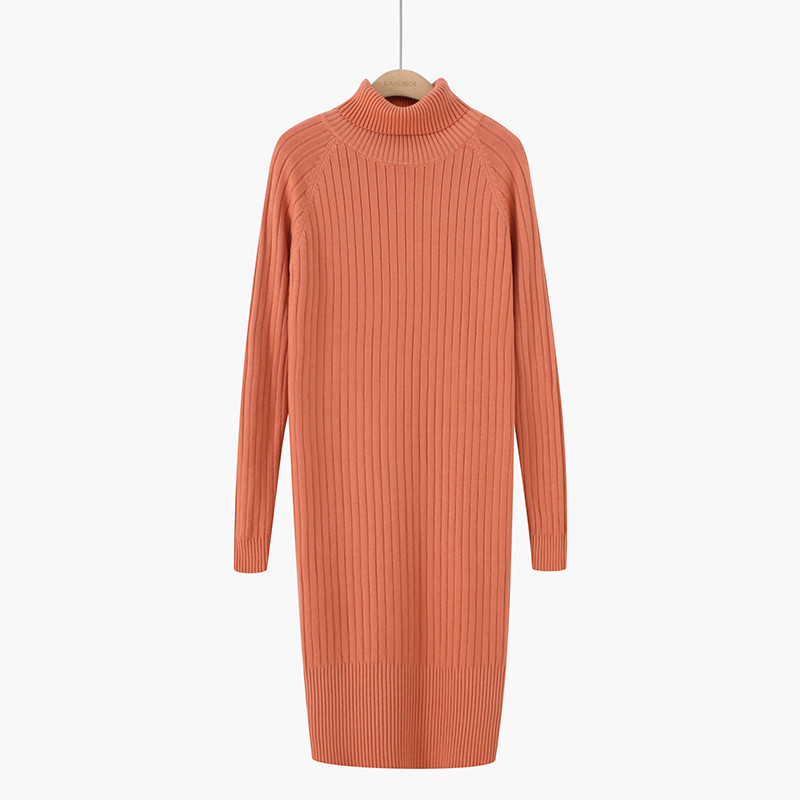 Rochie de dama model nou cu guler polo inalt in mai multe culori