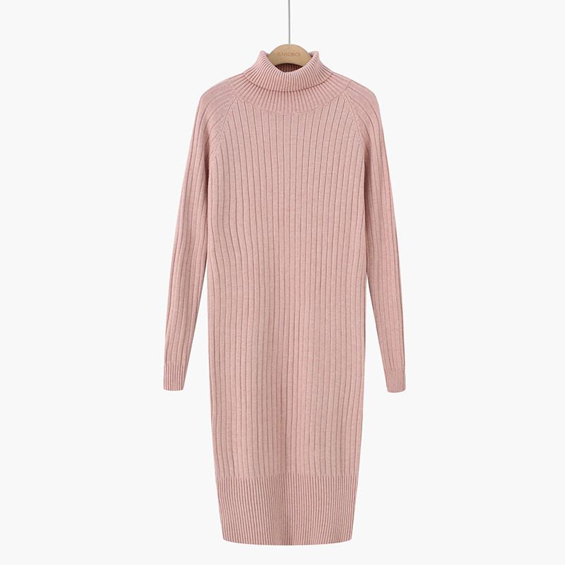 Rochie de dama model nou cu guler polo inalt in mai multe culori