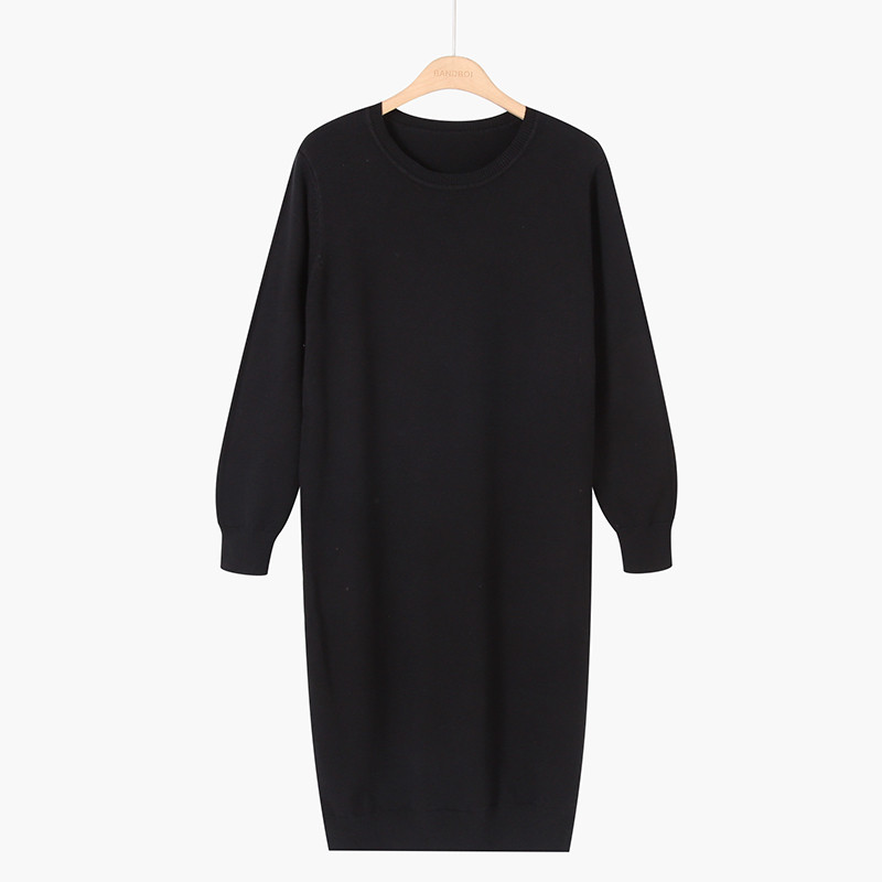 Νέο μοντέλο καθημερινό γυναικείο φόρεμα με O-λαιμόκοψη