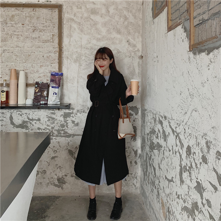 Palton lung de damă în maro și negru