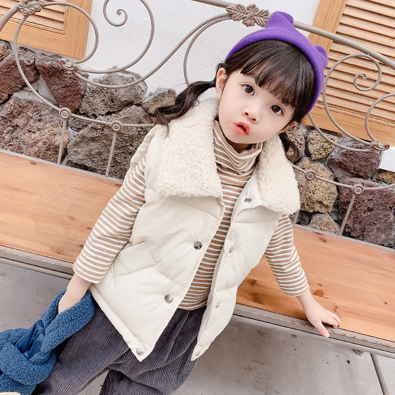 Napi gyerekmellény lányoknak négy színben, gombokkal és zsebekkel