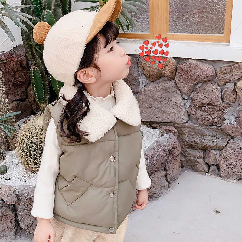 Napi gyerekmellény lányoknak négy színben, gombokkal és zsebekkel