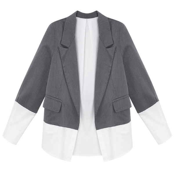 Μοντέρνο γυναικείο σακάκι  σε γκρι χρώμα