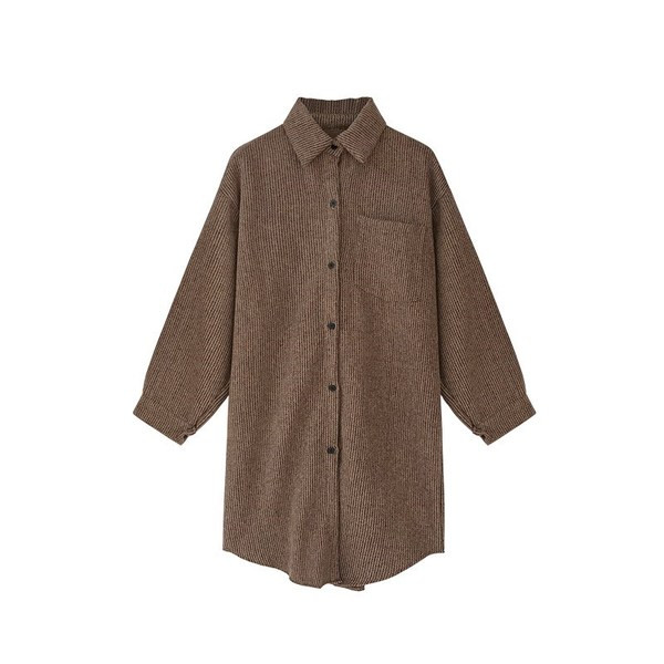 Női hosszú kabát - ing típusú szürke és barna színben