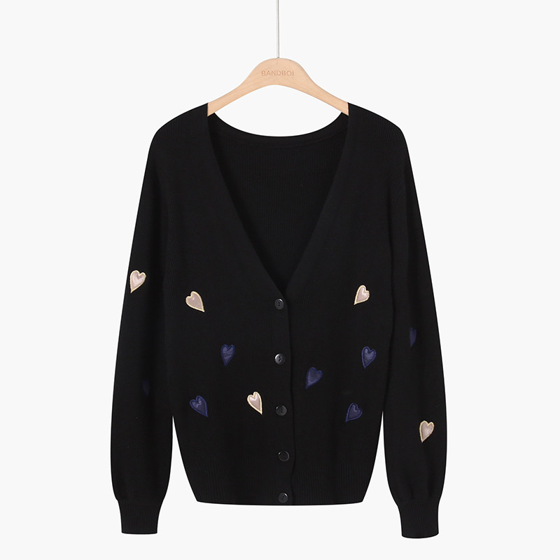 Aktuális női szívecskés kardigán több színben