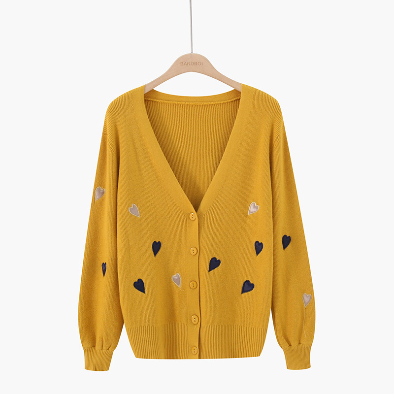 Aktuális női szívecskés kardigán több színben