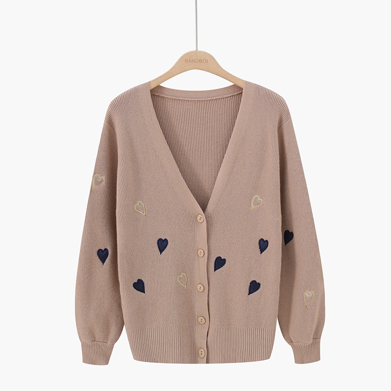 Aktuális női szívecskés kardigán több színben