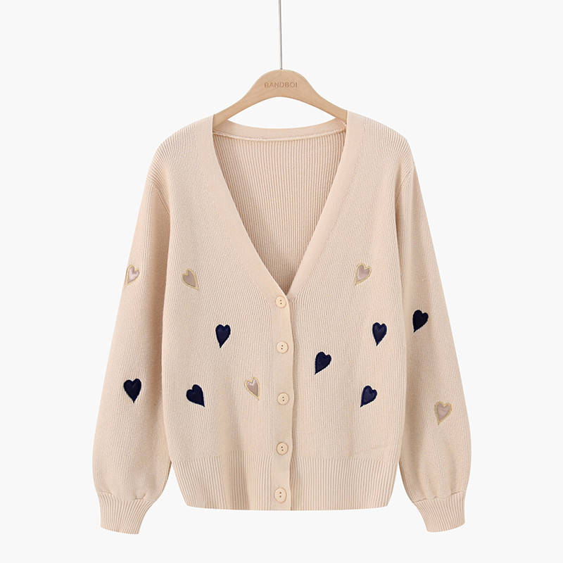 Aktuális női szívecskés kardigán több színben