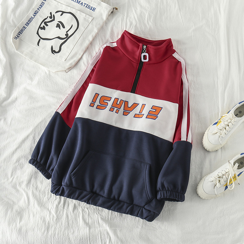 Modern női pulóver zsebbel, három színben