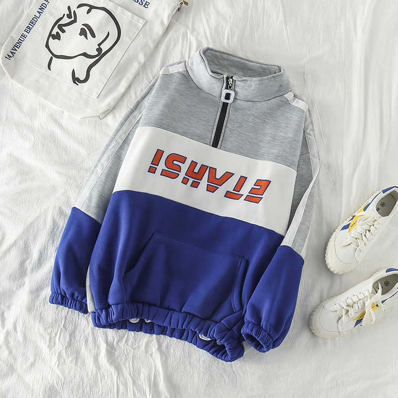 Modern női pulóver zsebbel, három színben