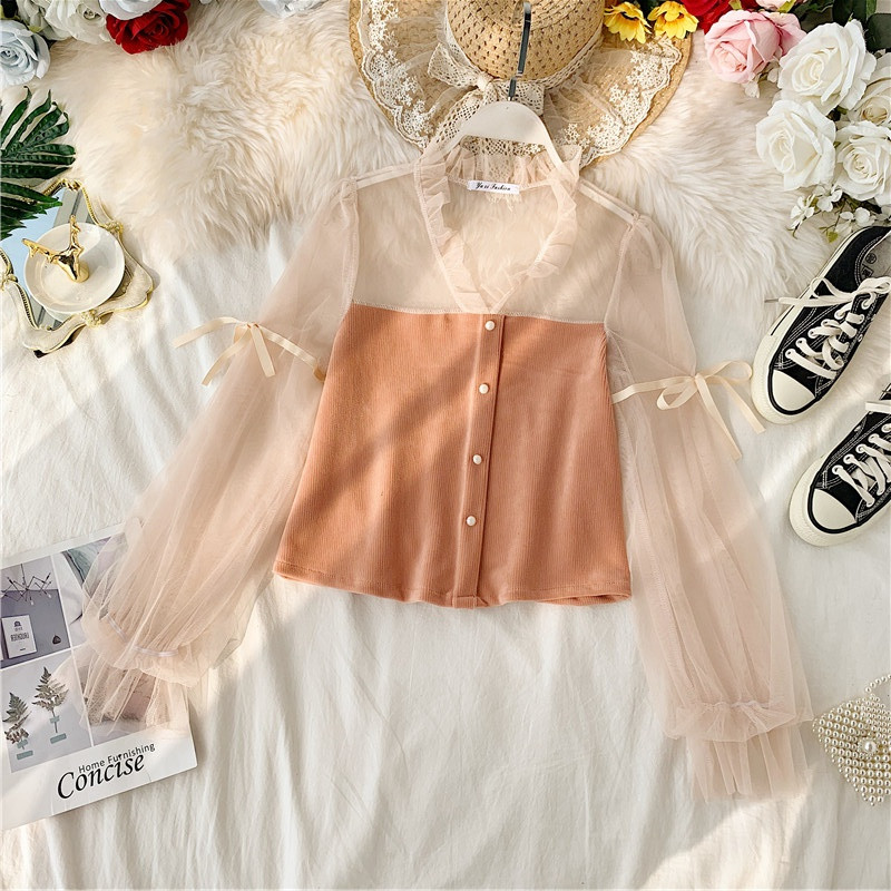 Cămașă elegantă de damă cu nasturi în negru și roz