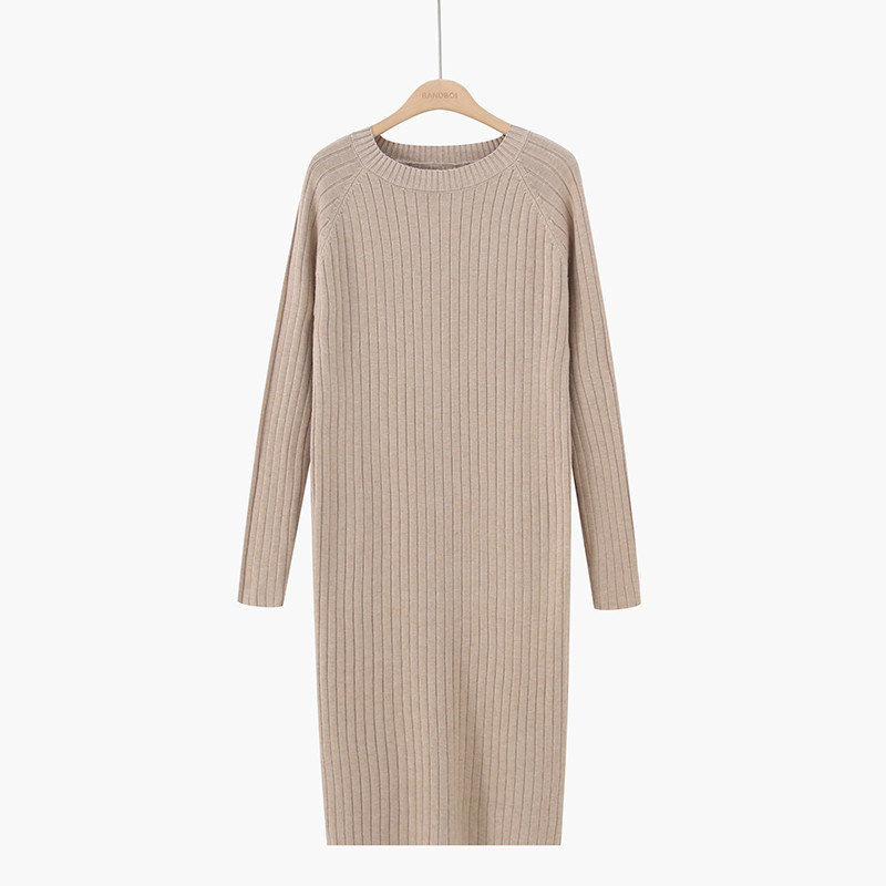 Καθημεριό γυναικέιο φόρεμα με O-λαιμόκοψη σε διάφορα χρώματα