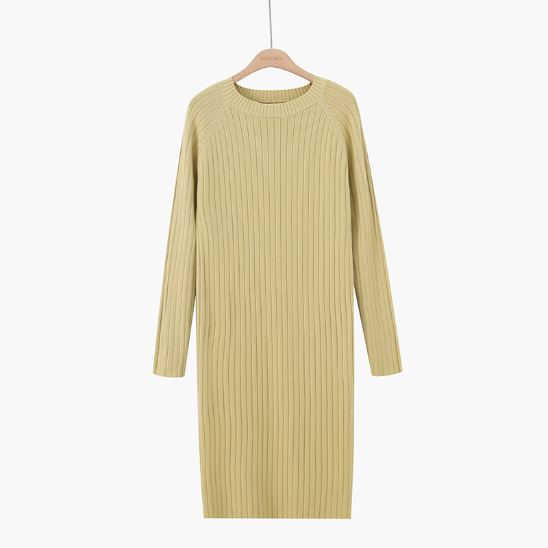 Καθημεριό γυναικέιο φόρεμα με O-λαιμόκοψη σε διάφορα χρώματα