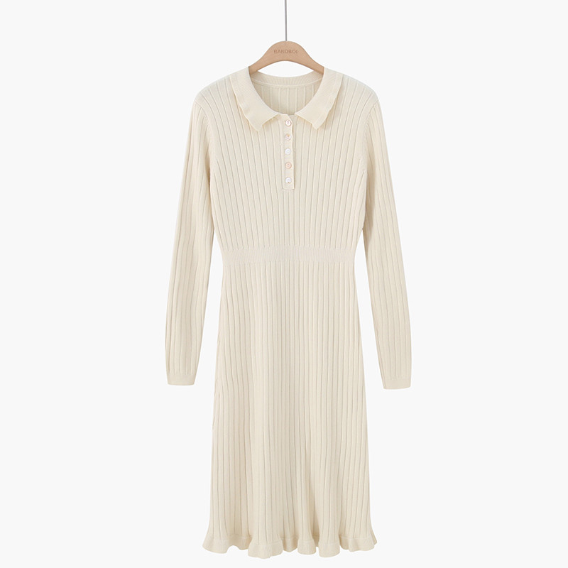 Rochie de dama model nou cu guler clasic in mai multe culori - model croiat