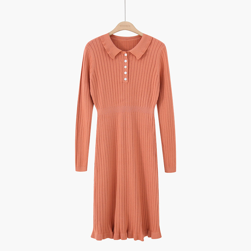 Rochie de dama model nou cu guler clasic in mai multe culori - model croiat