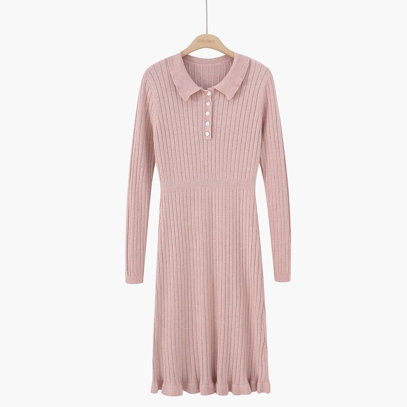 Rochie de dama model nou cu guler clasic in mai multe culori - model croiat