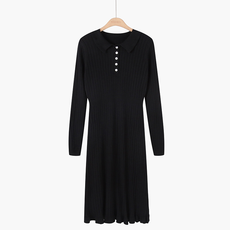 Rochie de dama model nou cu guler clasic in mai multe culori - model croiat