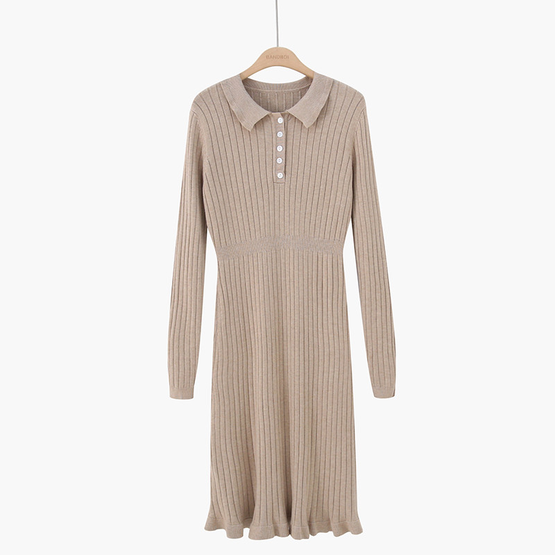 Rochie de dama model nou cu guler clasic in mai multe culori - model croiat