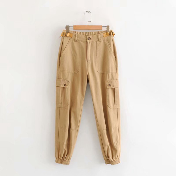 Дамски ежедневен панталон със странични джобове в два цвята