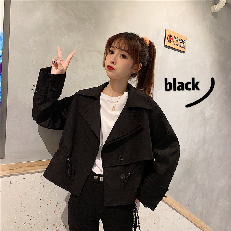 Palton scurt de dama modern in doua culori