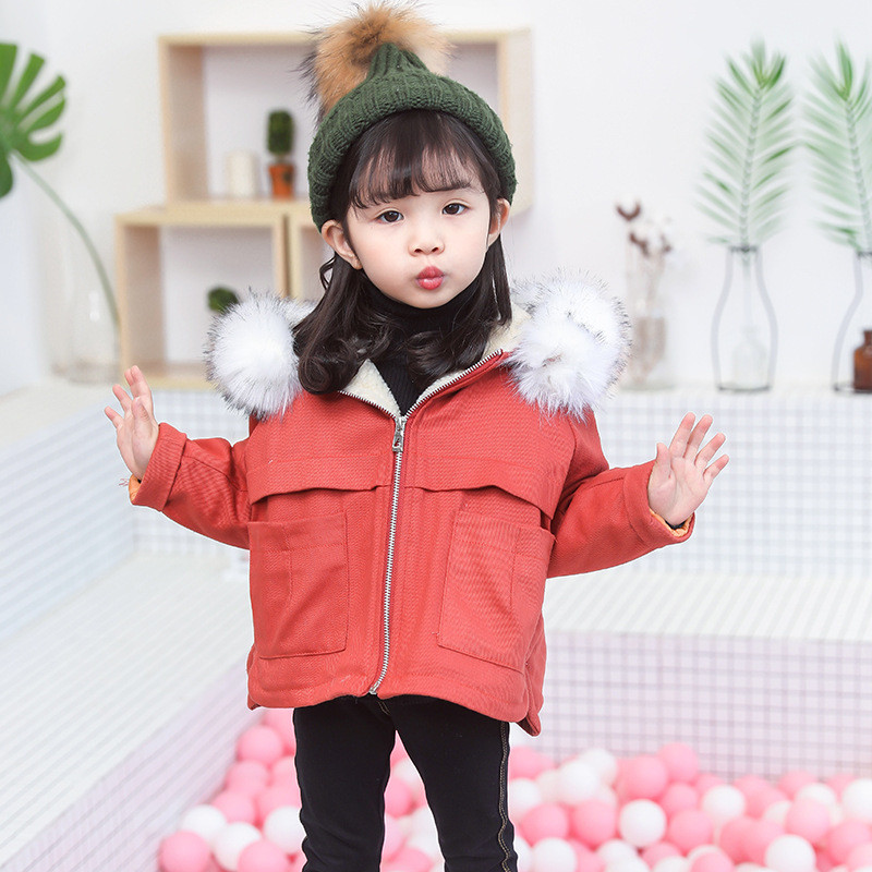 Új modell gyerek téli kabát kapucnival sárga, zöld és piros színben