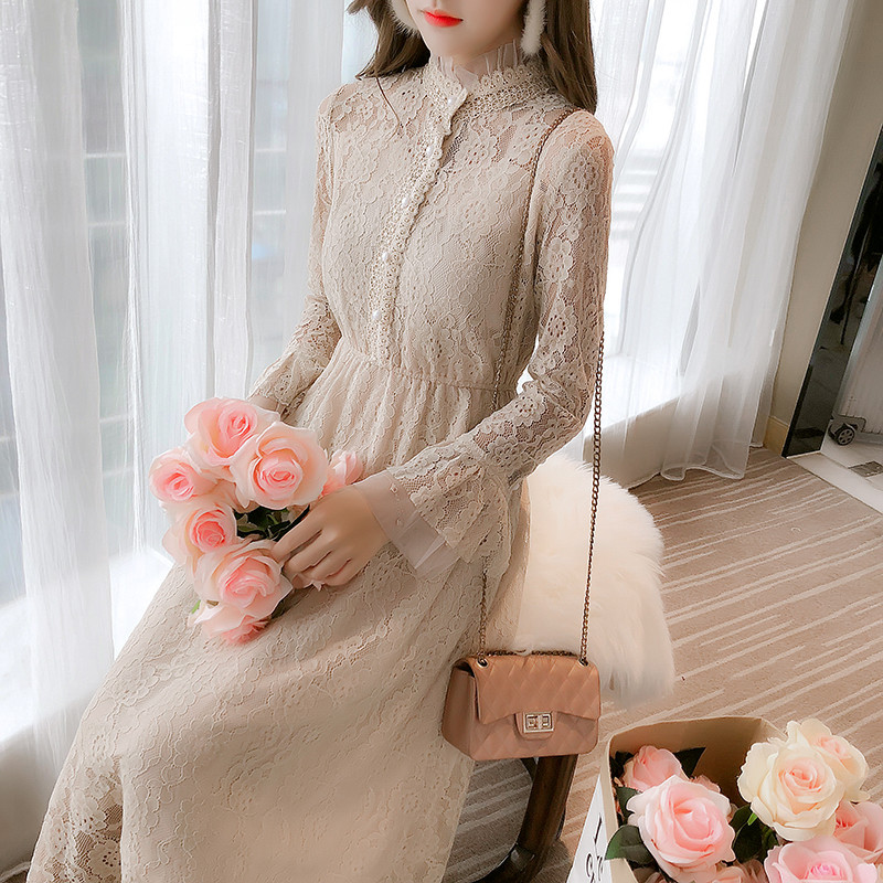 Rochie de dama eleganta din dantela in doua culori