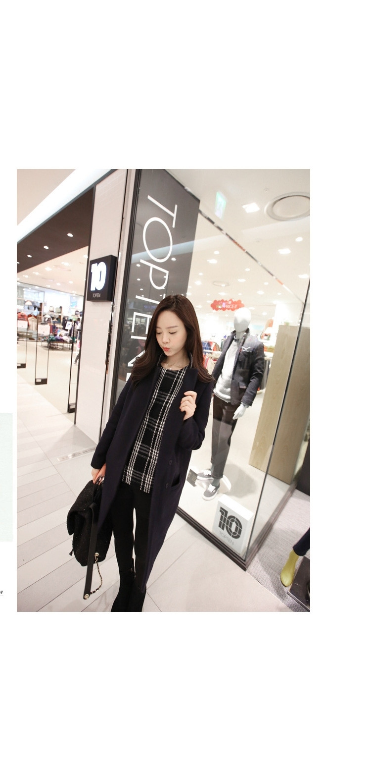 Palton modern de dama cu buzunar in negru si gri