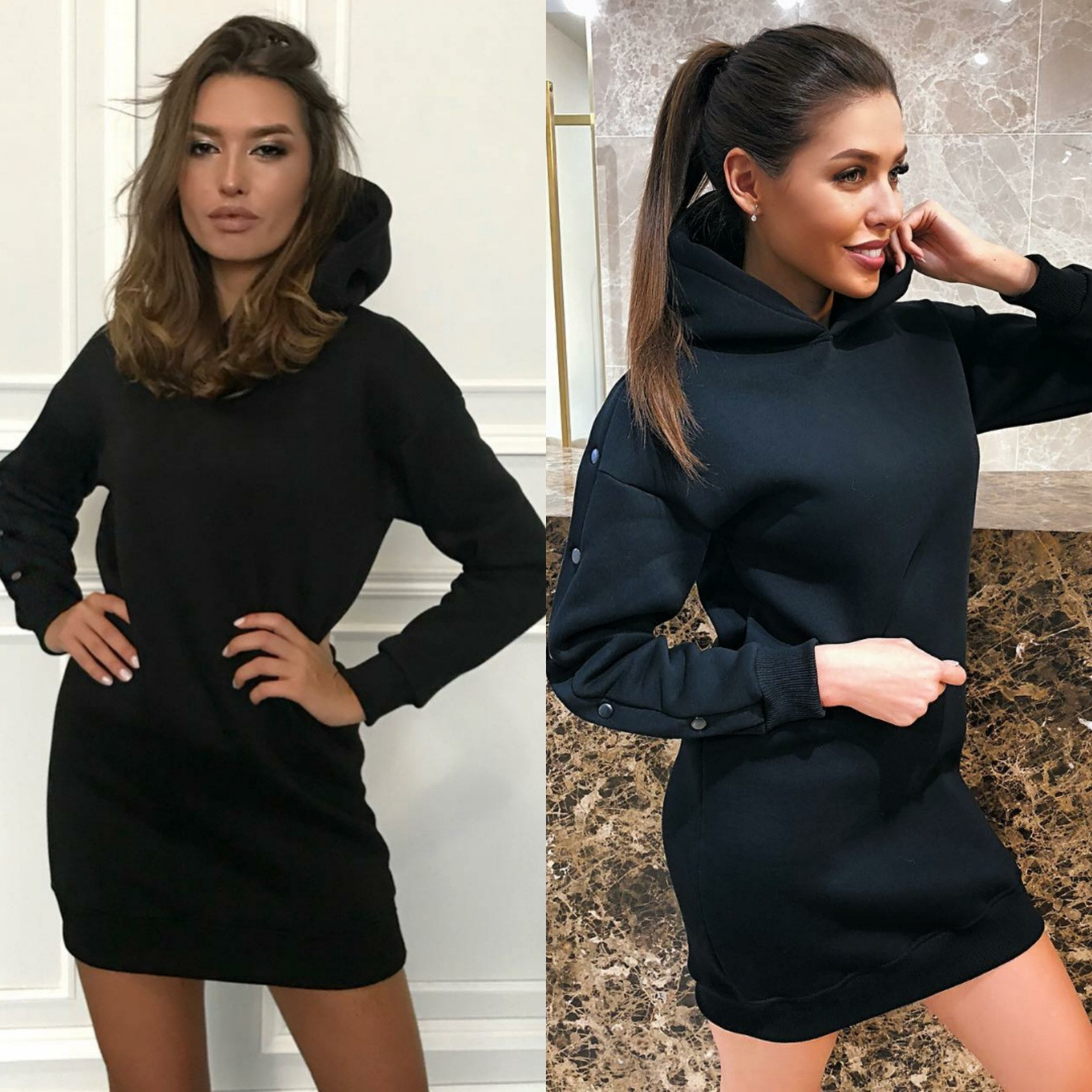 Női sportruha kapucnival több színben