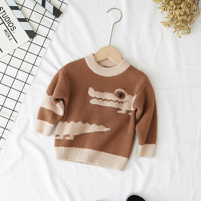 Lezser gyerek pulóver fiúknak két színben O-nyakkal