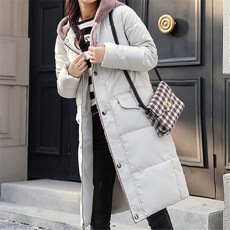 Modern női téli kabát kapucnival több színben