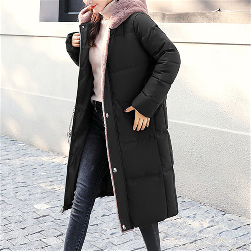 Modern női téli kabát kapucnival több színben