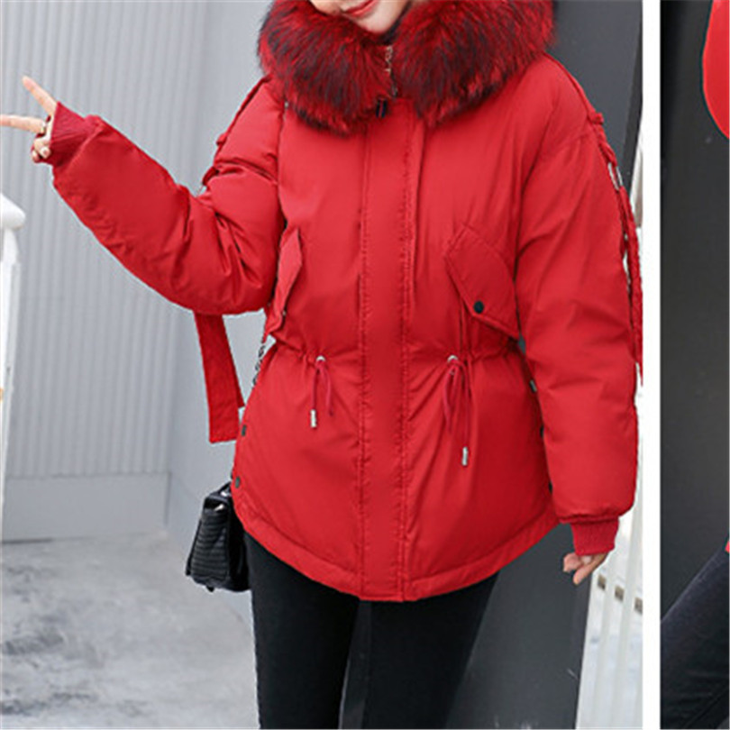 Μοντέρνο σύντομο χειμωνιάτικο γυναικείο μπουφάν με χνούδι σε διάφορα χρώματα