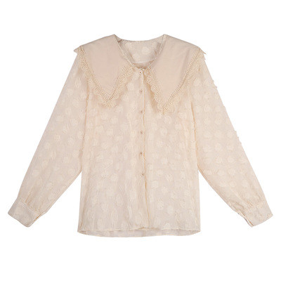 Bluză de damă modernă cu nasturi în negru și bej