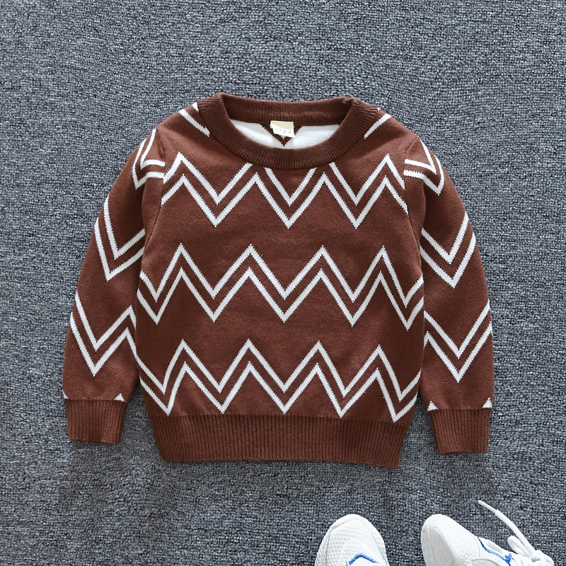 Gyermek pulóver fiúknak fekete és barna színben