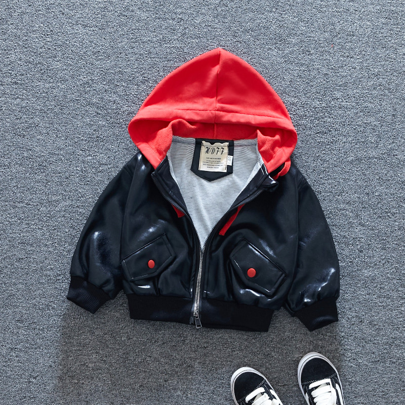 Modern gyerek kabát fiúknak két színben felirattal